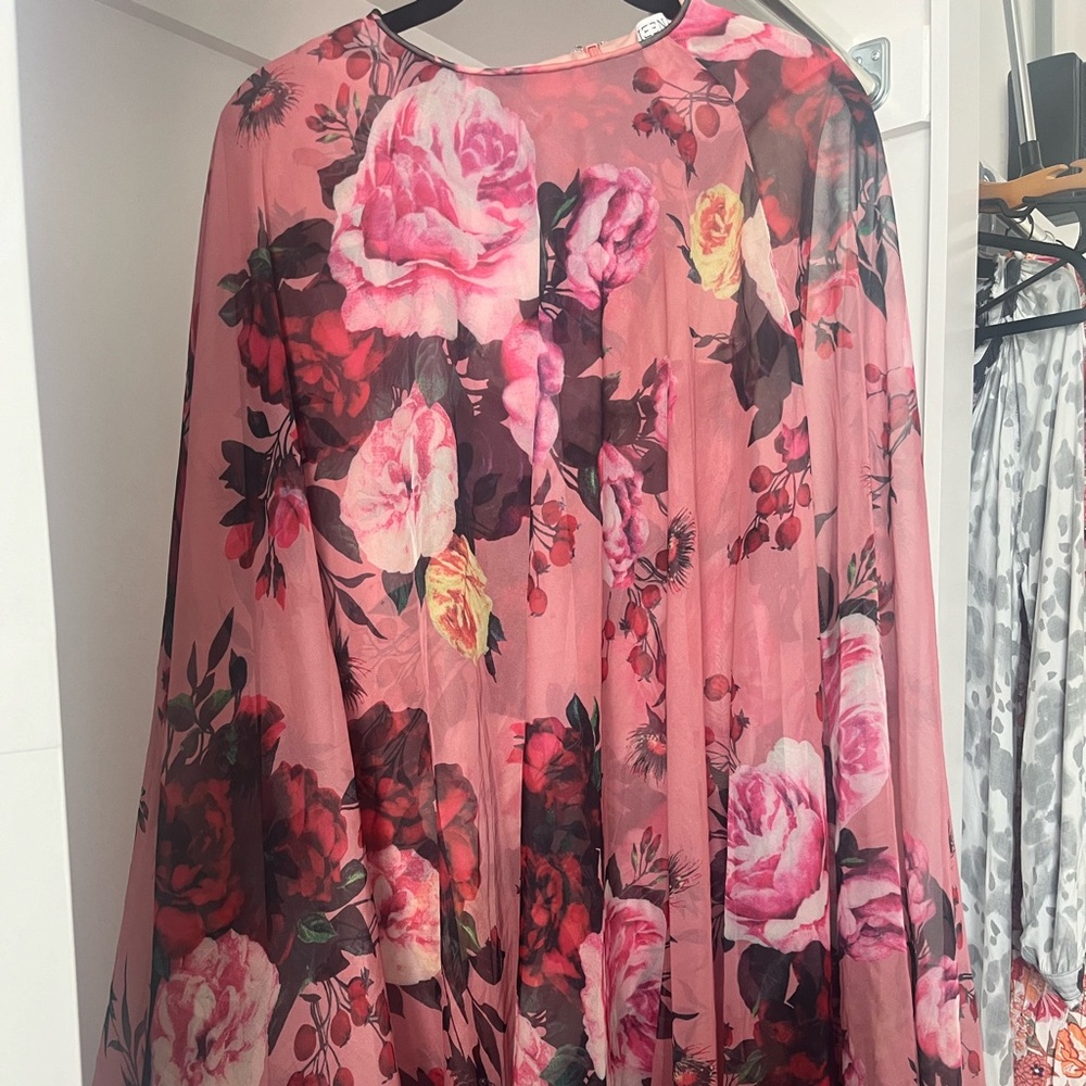 Mac Duggal Floral Cape Dress- Never Worn
